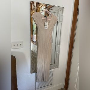 Zara cream midi dress size small